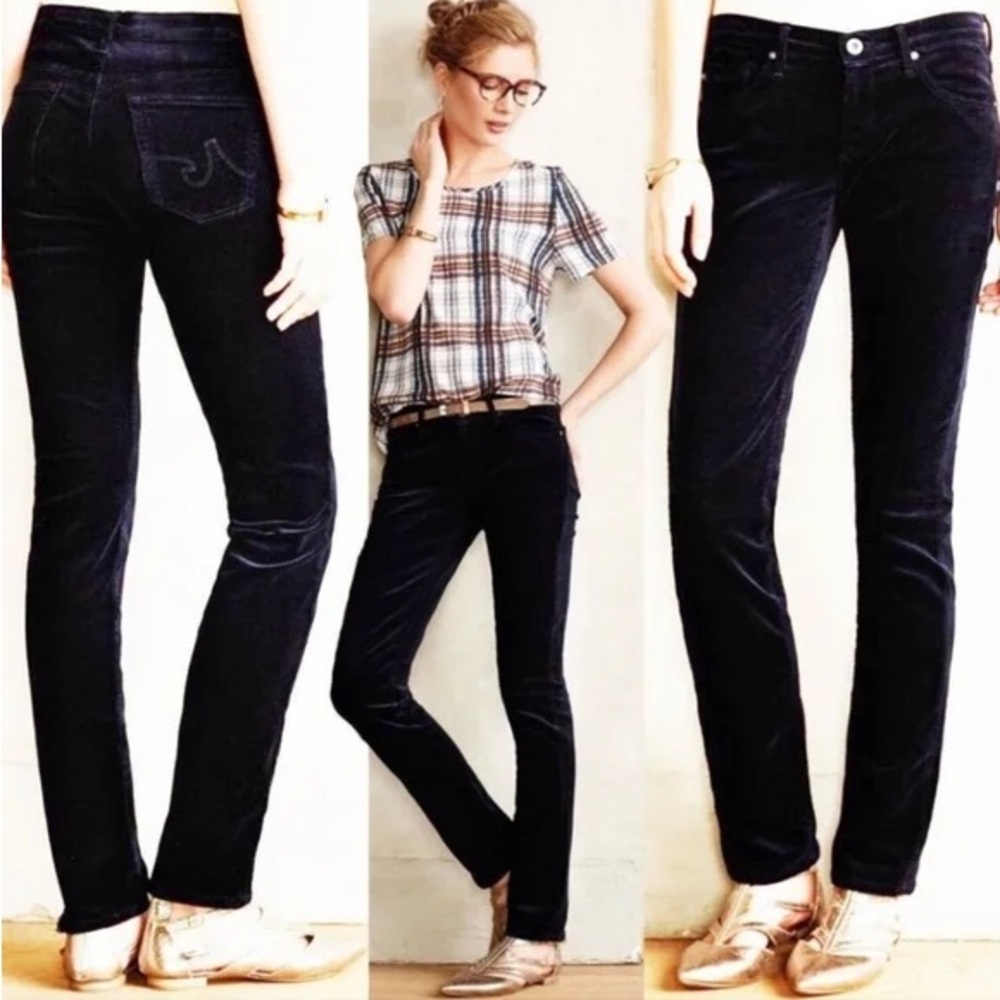 AG Adriano Goldschmied Navy Corduroy Stevie Pants Size 26